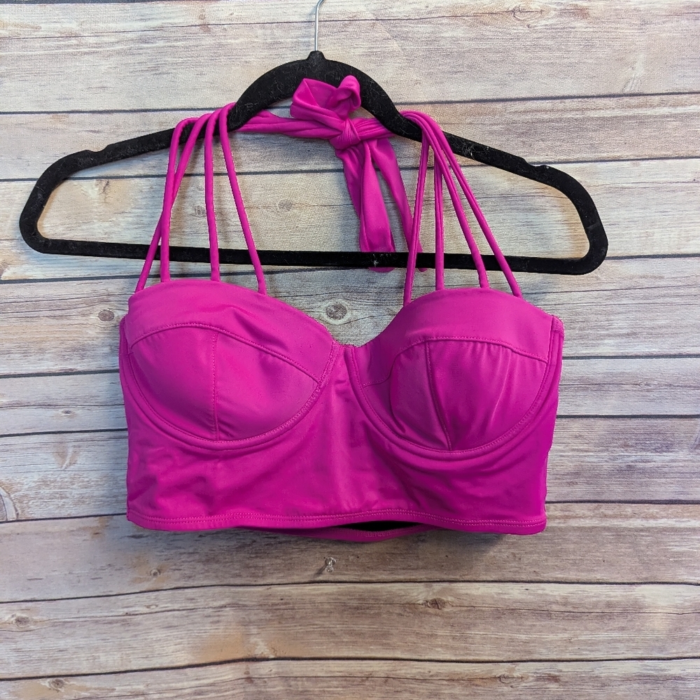 TArget Hot Pink Swim Top Sz L